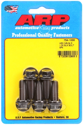 B63F4F4A-296F-4FDF-0319-7A33FB7411B9 "3/8""-24 x 1.000 hex 7/16 wrenching black oxide bolts" 5pcs - Image 1