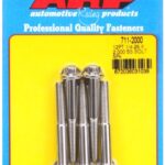 "1/4""-28 x 2.000 12pt SS bolts" (5pcs)