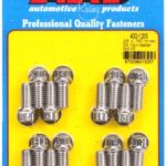"3/8"" x .750 drilled SS 12pt header bolt kit"
