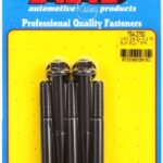"3/8""-24 x 2.750 hex 7/16 wrenching black oxide bolts" 5pcs