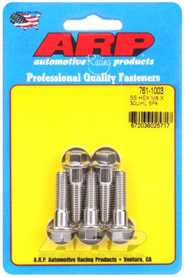 BA4F587D-E73B-74CE-880C-BFA847E5EB09 M8 x 1.25 x 30 hex SS bolts (5pcs) - Image 1