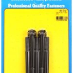 "3/8""-16 x 3.750 hex 7/16 wrenching black oxide bolts"(5pcs