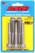 "3/8""-24 x 2.500 12pt 7/16 wrenching SS bolts" (5pcs)