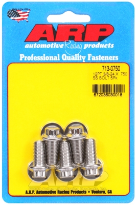 C09FDDAC-92CB-43C9-FFB3-0993E03F8F7C "3/8""-24 x .750 12pt SS bolts" (5pcs) - Image 1