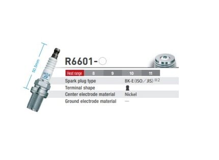 NGK Racing Spark Plug M14 x 19mm (Hex 16.0mm) 50.5mm