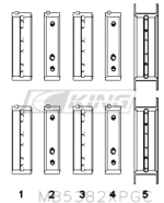 King Main Bearing Shell SUBARU EJ20/EJ22/EJ25(thrust in #5)