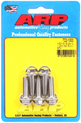 C16F1198-E7C7-184F-CDDE-C1A4BDD78BBE "5/16""-24 x 1.000 hex SS bolts" (5pcs) - Image 1