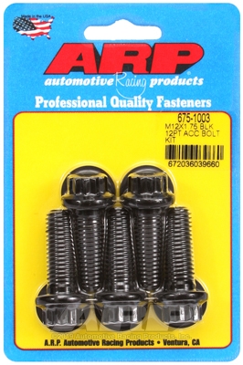 C1B5B619-69AB-8D53-4CFF-381A9A7F80AC ARP Bolt Kit M12 X 1.75 X 35 Black Oxide 12PT - Image 1