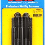 "7/16""-14 X 3.250 hex 1/2 wrenching black oxide bolts" 5pcs