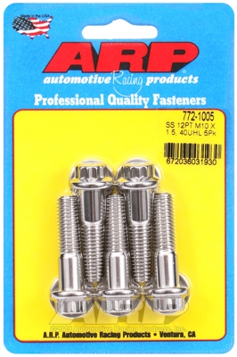 C4628DB7-6B2A-7C78-0135-89B424FBCD43 M10 x 1.50 x 40 12pt SS bolts (5pcs) - Image 1