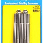 "7/16""-14 X 4.750 hex 1/2 wrenching SS bolts" (5pcs)