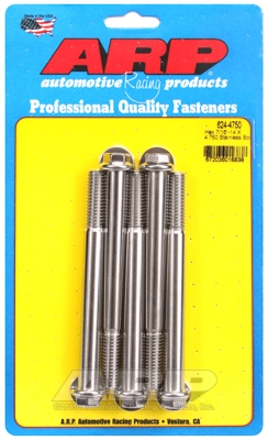 C53FF9C0-45B1-B840-12FD-37C130731648 "7/16""-14 X 4.750 hex 1/2 wrenching SS bolts" (5pcs) - Image 1