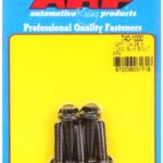 "1/4""-28 x 1.000 12pt black oxide bolts" (5pcs)