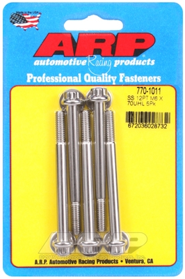 C74588B3-8131-A72B-1E78-645ECBF68095 M6 x 1.00 x 70 12pt SS bolts (5pcs) - Image 1