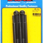 M8 x 1.25 x 90 hex black oxide bolts (5pcs)