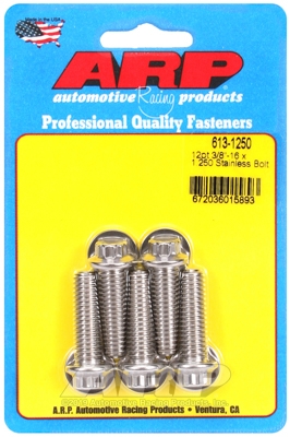 CB7B473C-645D-2CB8-1905-3C5053125F23 "3/8""-16 x 1.250 12pt SS bolts" (5pcs) - Image 1