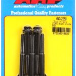 "1/4""-20 x 2.250 12pt black oxide bolts" (5pcs)