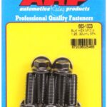 M10 x 1.25 x 30 hex black oxide bolts (5pcs)