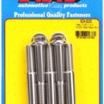 "7/16""-14 X 3.000 hex 1/2 wrenching SS bolts" (5pcs)