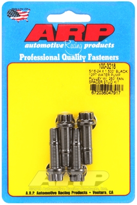 D10B1ABD-2023-AC8F-CDA8-00A683707CEC ARP 5/16-24x1.500 black 12pt WP pully w/.250" fan spcr stud - Image 1