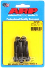 "1/4""-28 x 1.500 hex black oxide bolts" (5pcs)