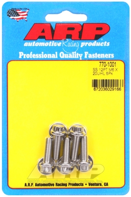 D25E2F48-6354-95F9-C9E4-C8523164338B M6 x 1.00 x 20 12pt SS bolts (5pcs) - Image 1