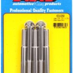 "3/8""-16 x 3.250 hex SS bolts" (5pcs)