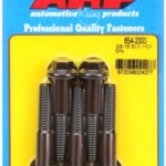"3/8""-16 x 2.000 hex 7/16 wrenching black oxide bolts"(5pcs