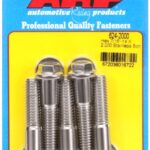 "7/16""-14 X 2.000 hex 1/2 wrenching SS bolts" (5pcs)