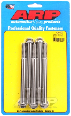 D68E60B1-0CCA-5D33-F346-D7C9FBB615DA "7/16""-14 X 5.000 hex 1/2 wrenching SS bolts" (5pcs) - Image 1