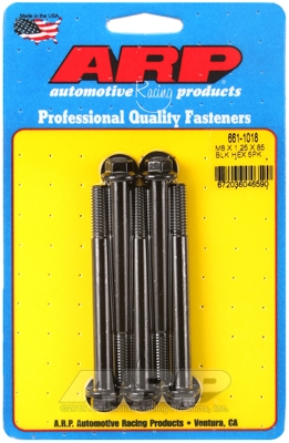 D70B1F56-9265-6B86-3AAF-C6A6E65AF1CA ARP M8 x 1.25 x 85 hex black oxide bolts - Image 1