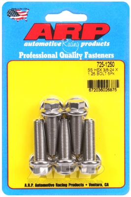 D75F5048-B3E6-A920-9FD6-7AF3E6E2CE4B "3/8""-24 x 1.250 hex 7/16 wrenching SS bolts" (5pcs) - Image 1