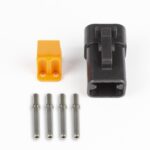 Haltech Plug & Pins only Male Deutsch DTP-06-4S Black Conn (