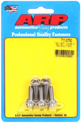 DFA81B34-18CE-66E0-4CCD-CEBD2171DD42 "1/4""-28 x .750 12pt SS bolts" (5pcs) - Image 1