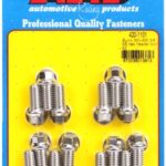 "Buick 350-455 3/8"" SS hex header bolt kit"