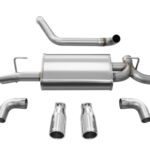 Corsa Axle-Back 2.5" Dual Rear Single 3.5" Wrangler 3.6