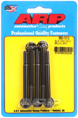 EB3A990F-7100-79D8-78C7-DB2FA715A97A M6 x 1.00 x 65 hex black oxide bolts (5pcs) - Image 1