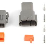 Haltech Plug & Pins Only Set of Deutsch DTM-8 Conn (7.5 Amp)