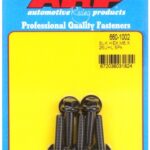 M6 x 1.00 x 25 hex black oxide bolts (5pcs)