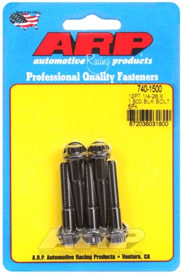 F153310E-4AF5-8713-2C05-B8D6EB794A2F "1/4""-28 x 1.500 12pt black oxide bolts" (5pcs) - Image 1