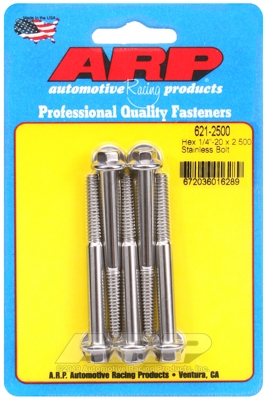 F34B38BC-3971-E38A-8982-262FE12F2C8B "1/4""-20 x 2.500 hex SS bolts" (5pcs) - Image 1