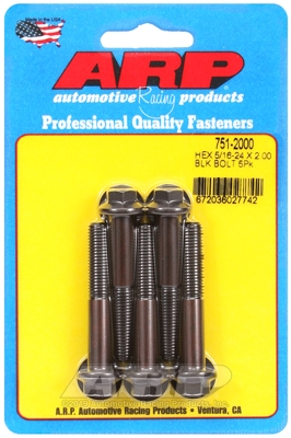 F391B264-86FA-C0C9-AD11-23CC64604428 "5/16""-24 x 2.000 hex black oxide bolts" (5pcs) - Image 1