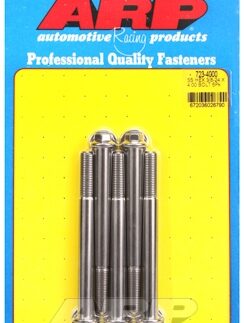 "3/8""-24 x 4.000 hex SS bolts" (5pcs)