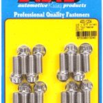 "3/8"" x .875 drilled SS 12pt header bolt kit"
