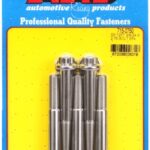 "3/8""-24 x 2.750 12pt 7/16 wrenching SS bolts" (5pcs)