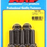 "7/16""-20 x 1.250 12pt black oxide bolts" (5pcs)