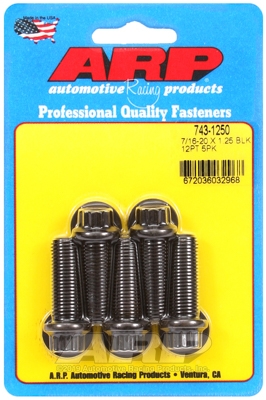 F5B50736-2090-6E30-40E9-9397429C8760 "7/16""-20 x 1.250 12pt black oxide bolts" (5pcs) - Image 1