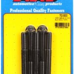 "3/8""-24 x 3.000 hex black oxide bolts" (5pcs)