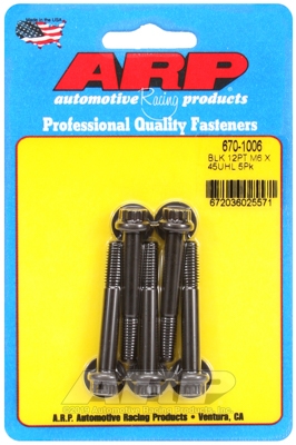 F7FB7087-416A-6A91-6605-7C7D3E331DC4 M6 x 1.00 x 45 12pt black oxide bolts (5pcs) - Image 1