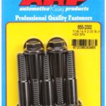 "7/16""-14 X 2.000 hex 1/2 wrenching black oxide bolts" 5pcs